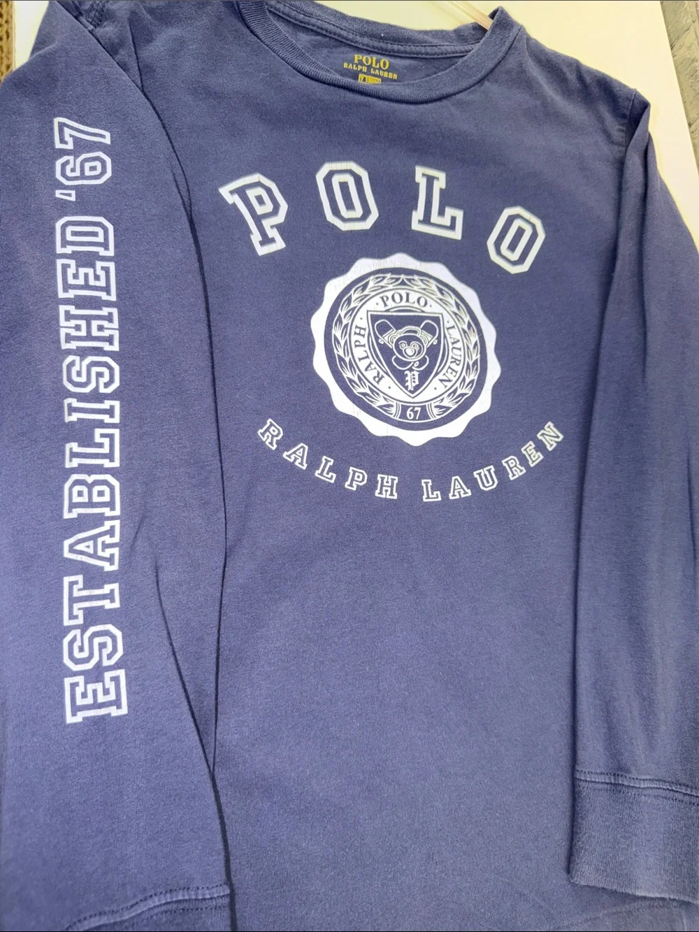 Polo by Ralph Lauren Kids Long-Sleeve Navy Graphic Tee
